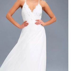 Madalyn White Lace Maxi Dress